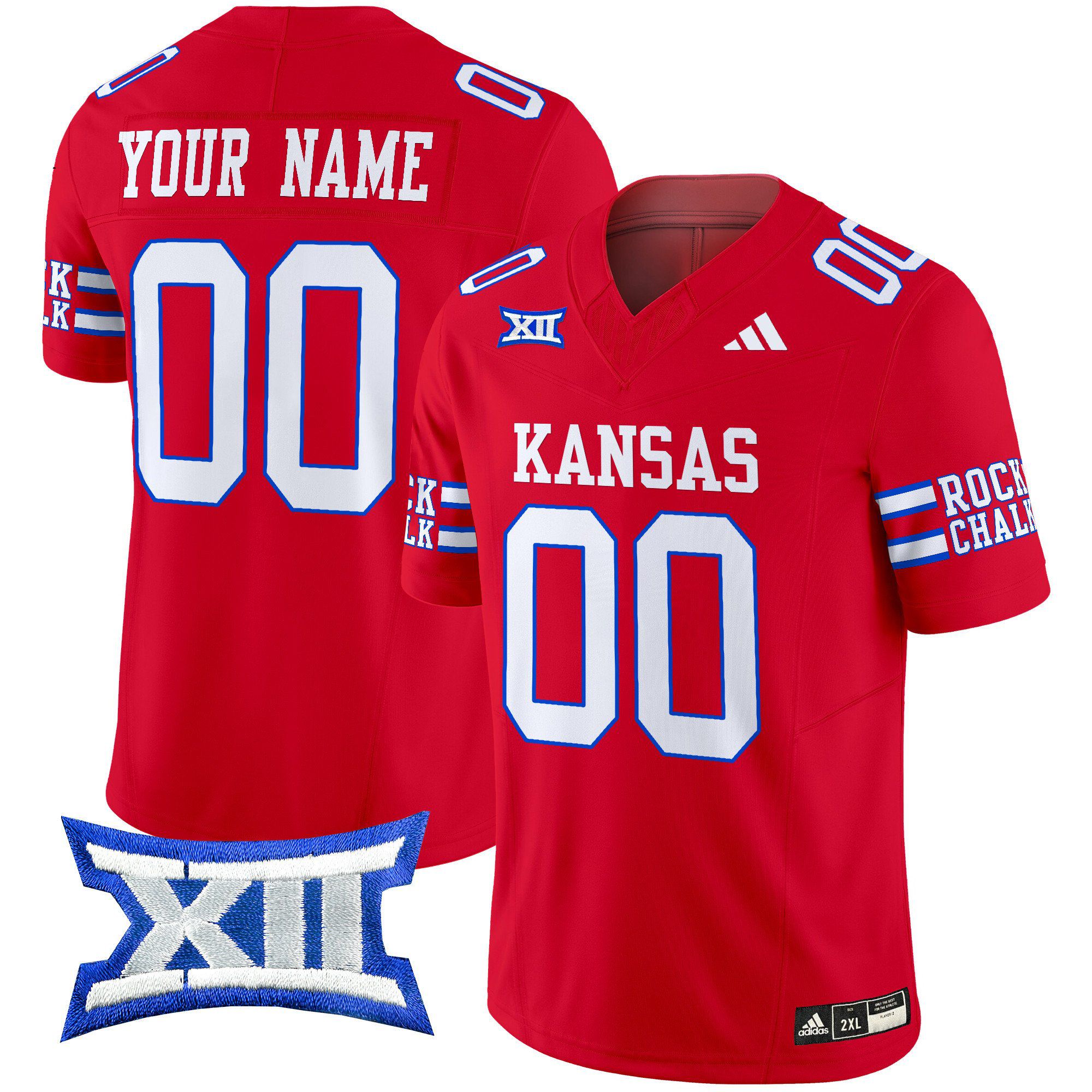 Men Kansas Jayhawks Red 2024 Vapor Limited Custom NCAA Jersey->customized nfl jersey->Custom Jersey